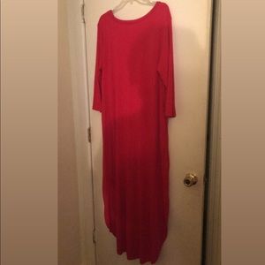 Red maxi dress